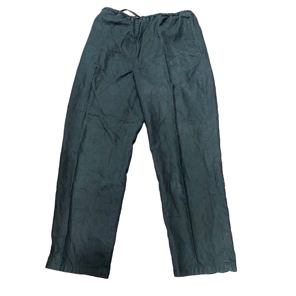 Apostrophe 100% Linen Women's Black Pant Size L